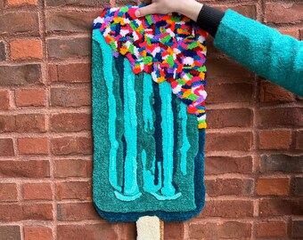 Hand Tufted Popsicle Art - Made to Order Wall Hanging/Rug