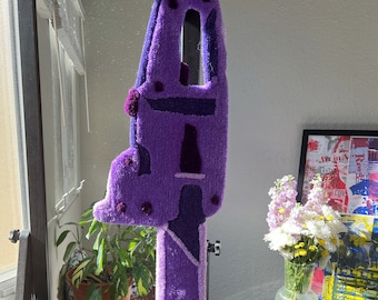 Hand Tufted Chainsaw Wall Hanging - Made to Order