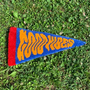 Good Vibes Pennant Wall Hanging - Hand Tufted