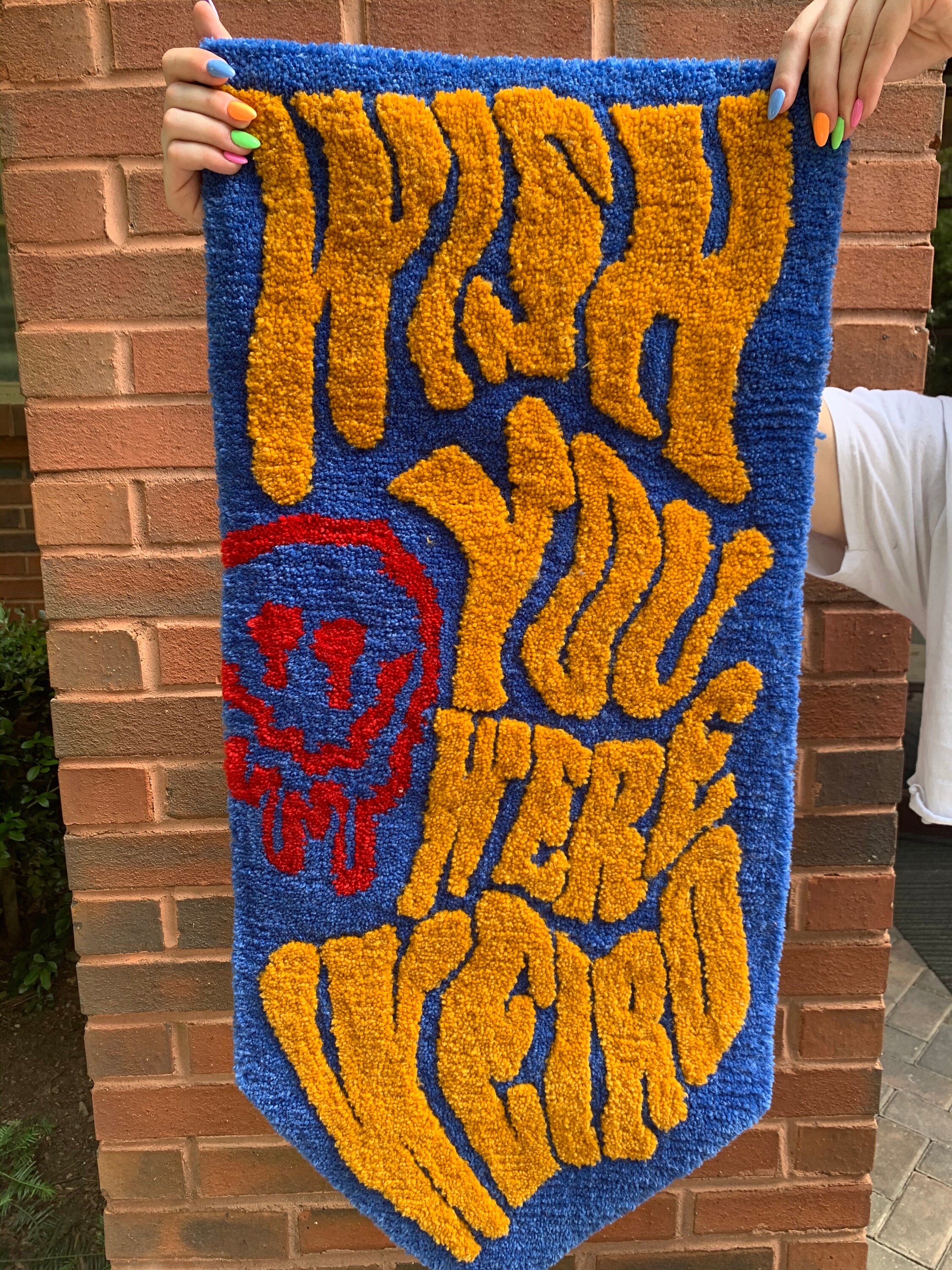 Wish You Were Weird Wall Hanging Art Hand Tufted Etsy