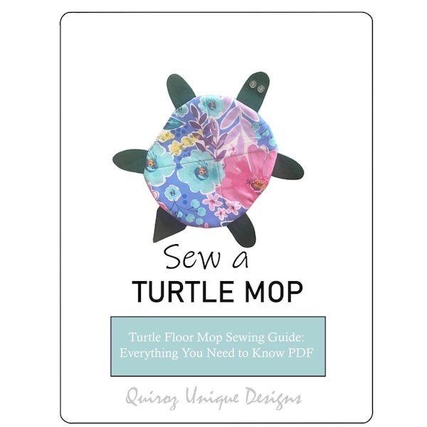 Turtle Mop SEWING Pattern Pdf | Turtle Mop Sewing Pattern | DIY Mop for Drops and Spills | Printable PDF | Pet mop