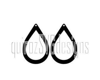 Earring Template, Teardrop Earrings SVG, Laser Cut Files Earrings, SVG Files Glowforge, Dangle Earrings SVG, Cricut Cut Files Jewelry