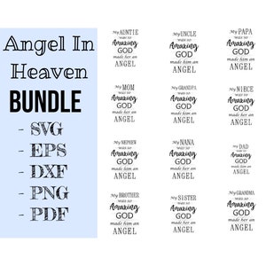 Ängel i himlen PAKET Svg, Png, Dxf, Eps, Pdf-filer