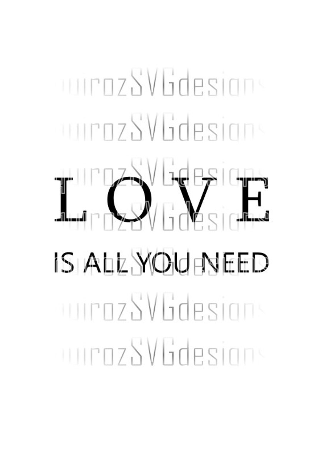 El amor es todo lo que necesitas SVG / Png / Eps / Dxf / Pdf - Etsy España