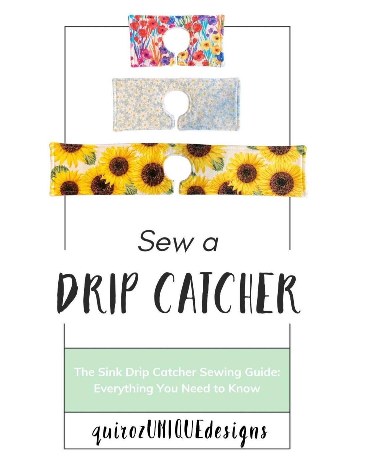 Kitchen Drip Catcher SEWING Pattern in 3 Sizes | DIY Splash Guard | Faucet Bib | Counter Protector | Corrosion Prevention