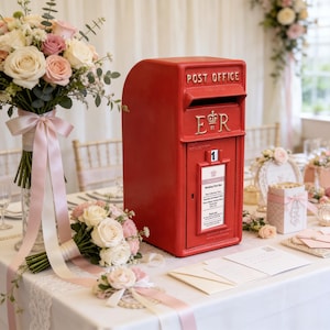 Skylt med bröllopskort, personlig brevlådeinsats, bröllopsskylt i Royal Mail-stil, anpassade namn, datum och plats, endast skylt med bröllopskort