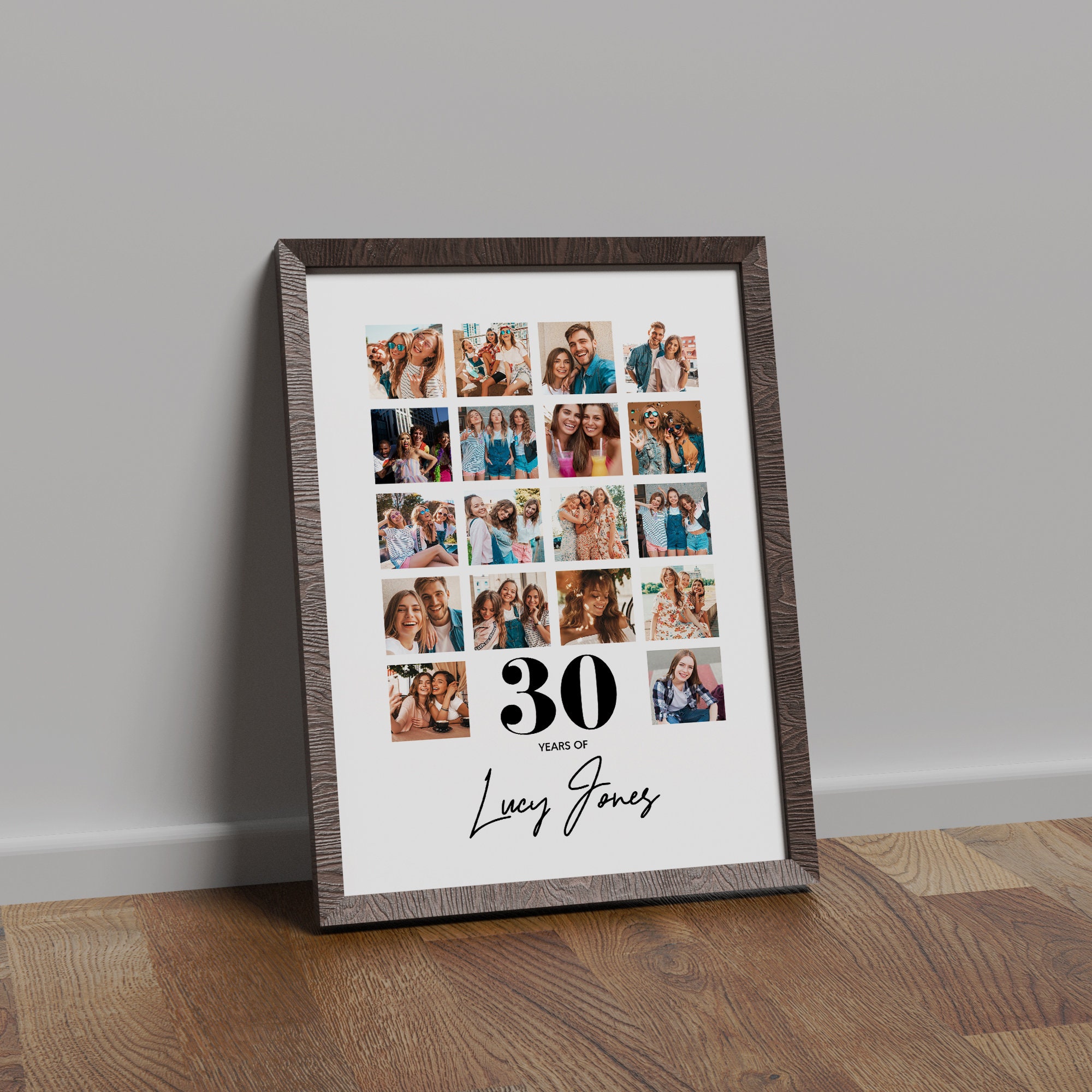 Happy Homewares Cadre photo traditionnel bicolore plaqué argent pour 30e anniversaire de perles