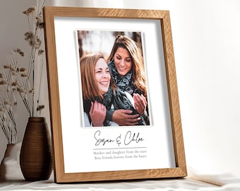 Personalised Mother and Daughter print - Custom gift with photo, mothers day present, birthday gift, Christmas, Photo Gift, Mum Best friend