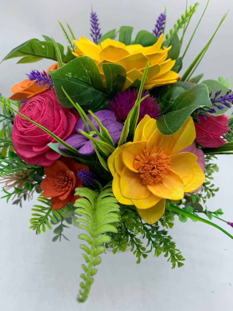 Sola Wood Flower Arrangement. Artificial Flowers. Etsy