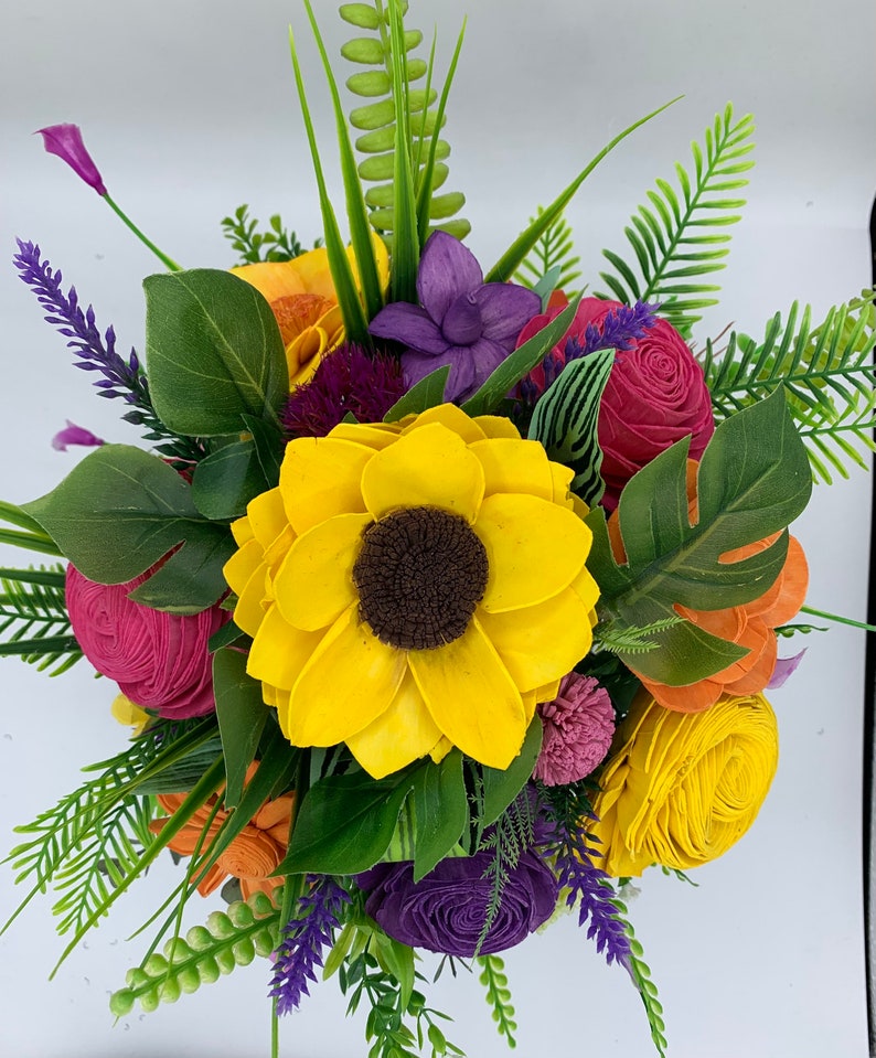 Sola Wood Flower Arrangement. Artificial Flowers. Etsy