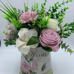 Artificial flowers, sola wood flower arrangement