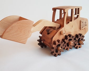 Wooden Loader Toy Plans & Patterns (PDF Download) | Wooden Gear Wheel  Automata Toy Loader Plan