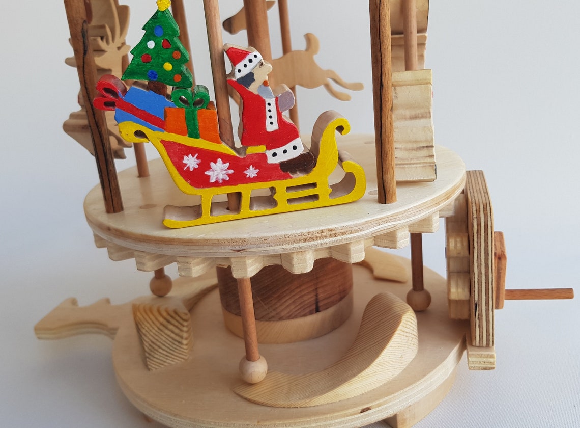 Wooden Santa Claus Carousel Plans and Patterns Wooden Christmas
