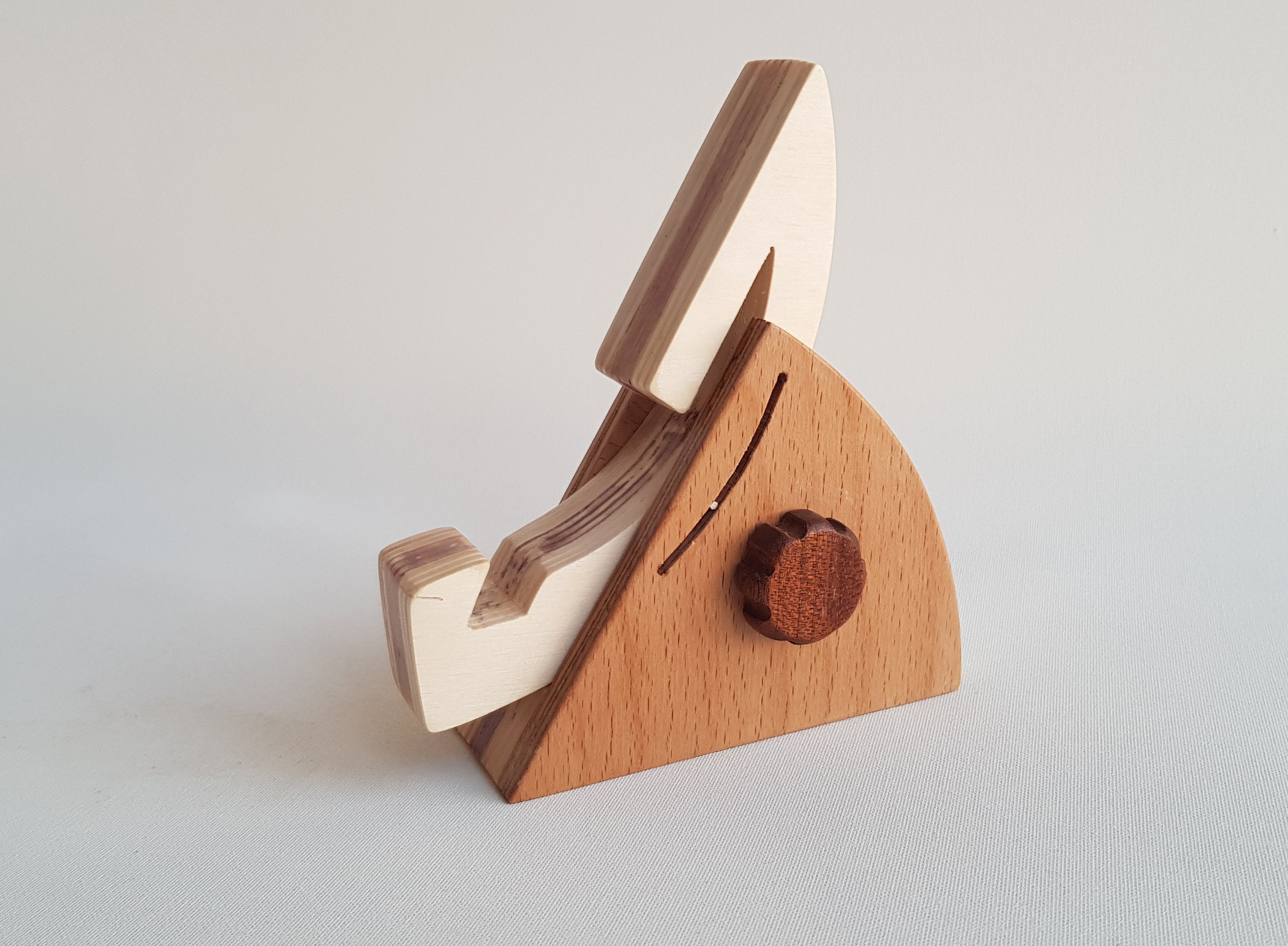 JJiaoLinin Grazioso Supporto per Cellulare, Porta Telefono in Legno Porta Cellulare Piccolo Sgabello Base per Telefono Supporto Cellulare da Tavolo per Tutti Gli Smartphone Tablet Telefoni Cellulari