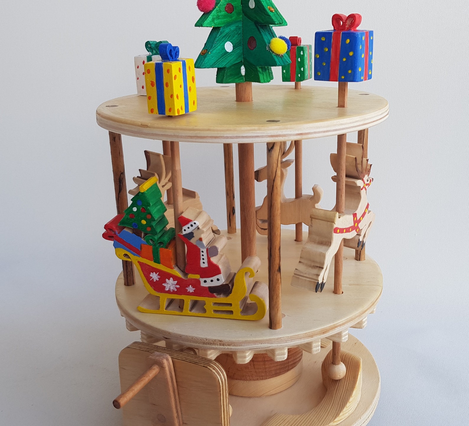 Wooden Santa Claus Carousel Plans and Patterns Wooden Christmas