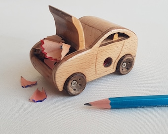 Wooden Pencil Sharpener Car Toy Plans & Patterns (PDF Download)