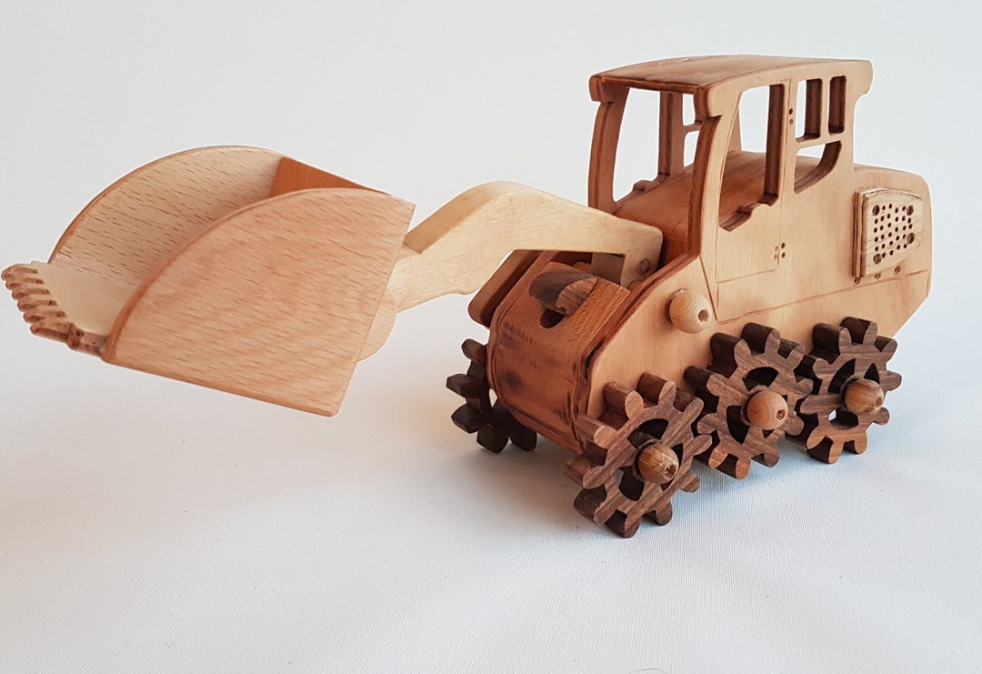 Wooden Loader Toy Plans & Patterns (PDF Download) | Wooden Gear Wheel Automata Toy Loader Plan (PDF Download