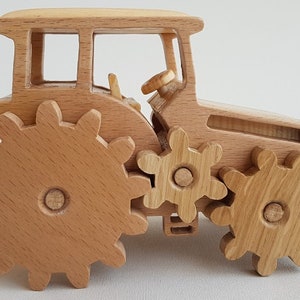 wooden tractor