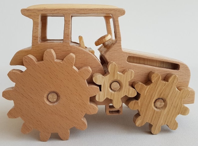 wooden tractor