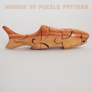3D Wooden Shark Puzzle Plans: DIY Toy Pattern (PDF Download)