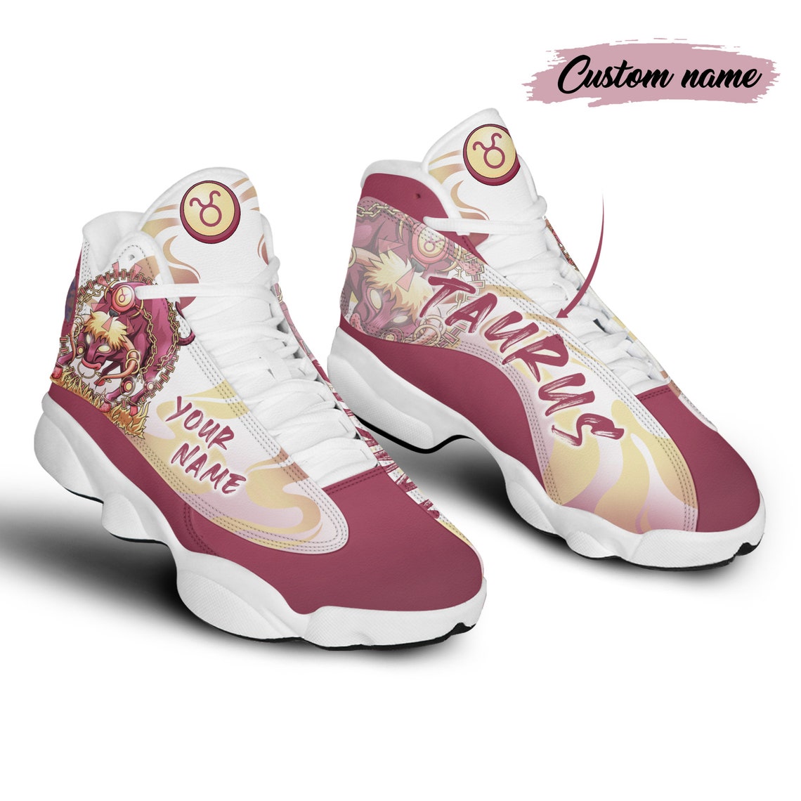 Taurus AJD 13 Shoes Zodiac Shoes Air JD13 Shoes Astrology Etsy