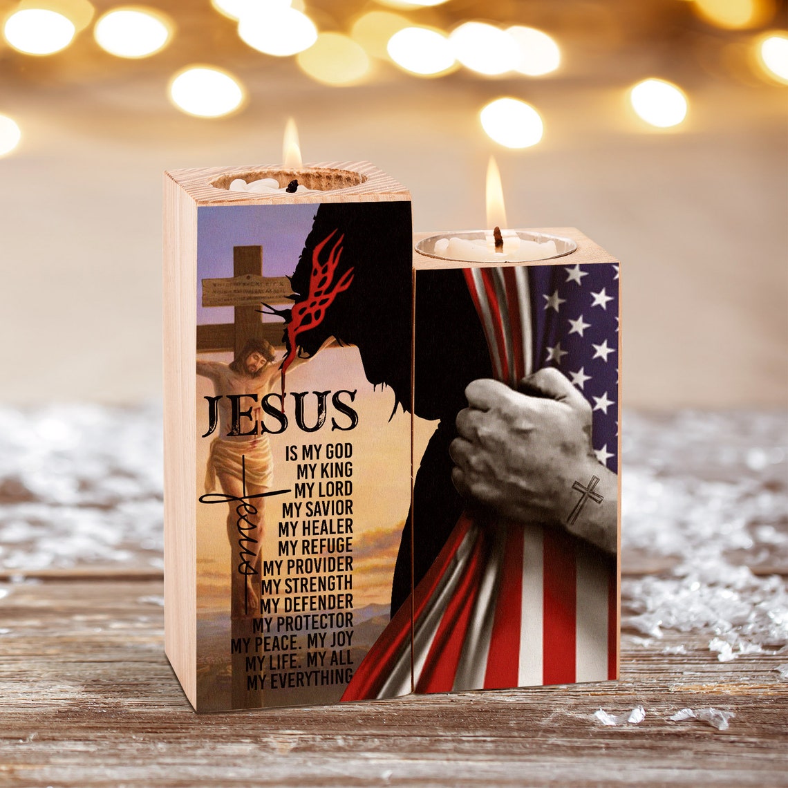 Jesus Christian Candle Holder Dont Be Afraid Just Have Etsy