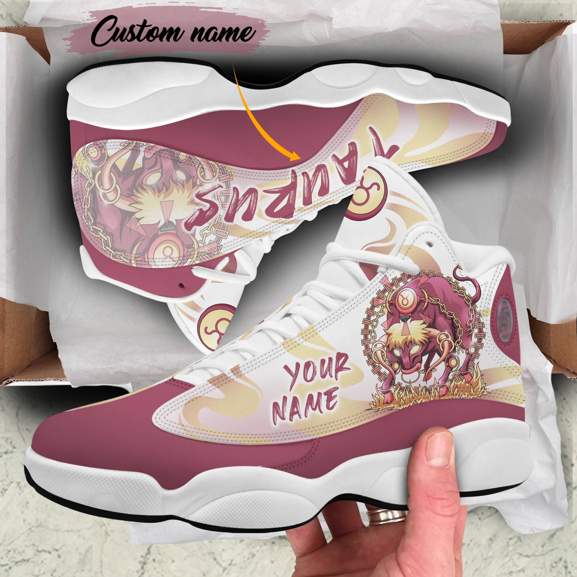 Taurus AJD 13 Shoes Zodiac Shoes Air JD13 Shoes Astrology Etsy