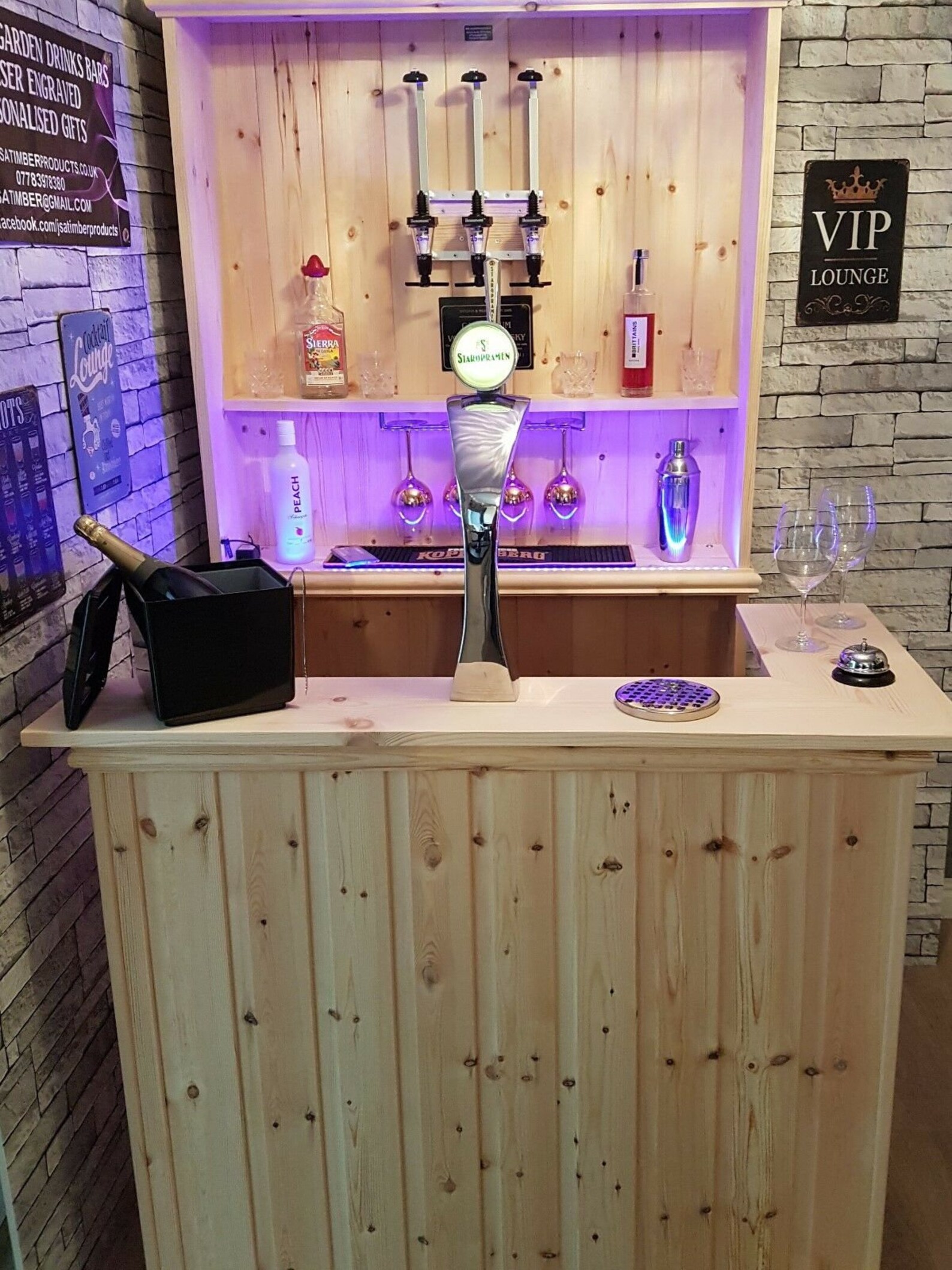 Full Vegas Style Home Bar Home Drinks Bar Mancave Summerhouse Etsy UK