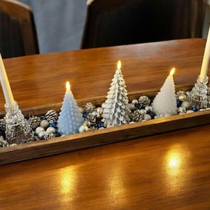 Handmade Rustic Wooden Table Centerpiece Tray: Ottoman Tray for Easter & Wedding Decor
