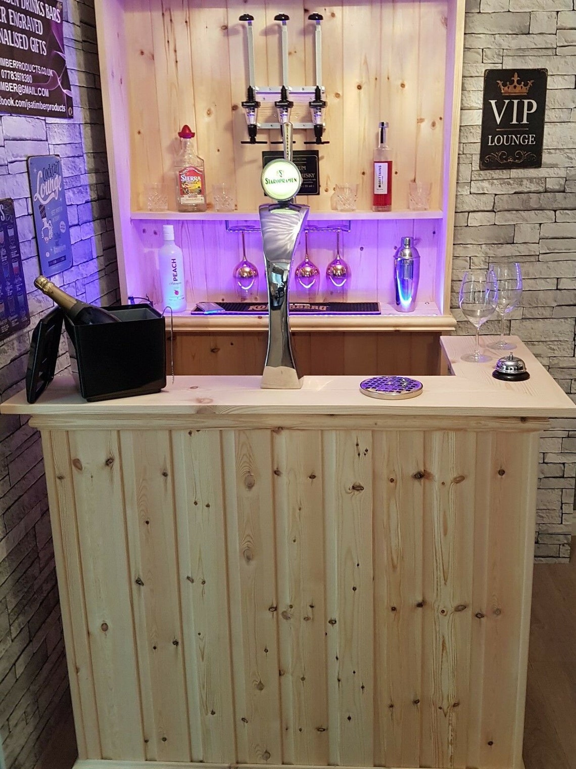 Full vegas style home bar home drinks bar mancave summerhouse Etsy