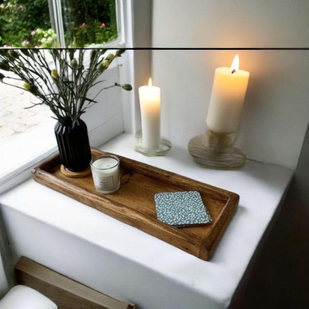 Rustic Reclaimed Wood Ottoman Tray: Handcrafted Yorkshire Decor - Etsy