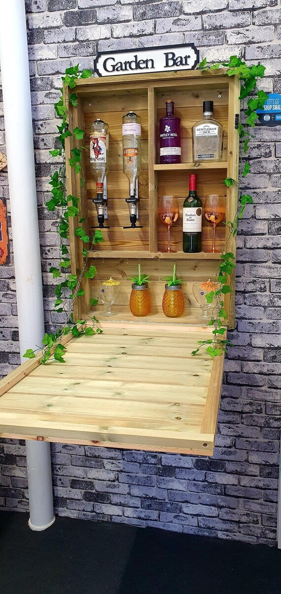 Chester drop Down Home & Garden Bar With Optics Etsy UK