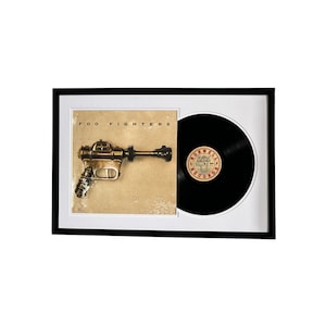 Foo Fighters - Self-Titled, Framed Red Vinyl Record & Album Cover, Ready to Hang, Music Gift, Wall Art