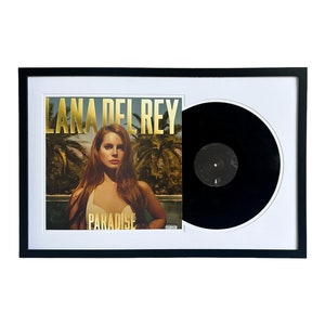 Lana Del Rey, Paradise, Framed Vinyl Record & Album Cover, Ready to Hang, Music Gift, Wall Art