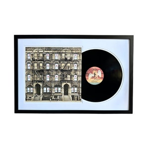 Led Zeppelin - Physical Graffiti, Framed Vinyl Record & Album Cover, Ready to Hang, Music Gift, Wall Art