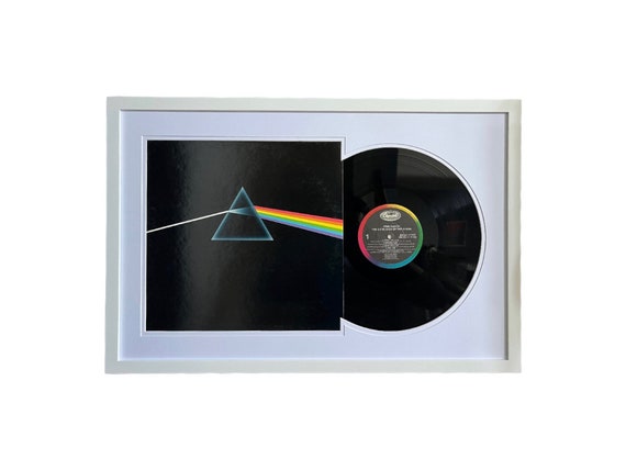 Pink Floyd - Dark Side of the Moon - Disco de vinilo enmarcado y portada  del álbum (LP incluido)