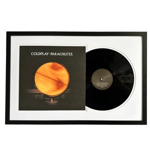 Coldplay - Parachutes, Framed Vinyl Record & Album Cover, Ready to Hang, Music Gift, Wall Art