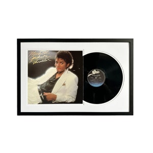 Michael Jackson - Thriller, Framed Vinyl Record & Album Cover, Ready to Hang, Music Gift, Wall Art