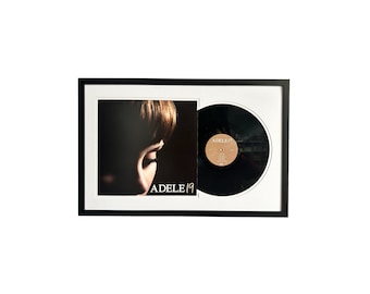 Adele - 19 -  Framed Vinyl Record & Album Cover, Ready to Hang, Music Gift, Wall Art