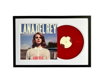Lana Del Rey - Born to Die, Framed Vinyl Record & Album Cover, Ready to Hang, Music Gift, Wall Art