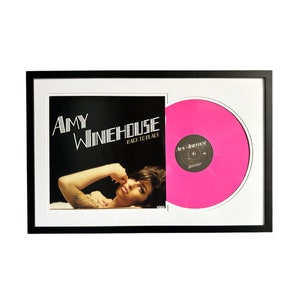 Amy Winehouse - Back to Black, Framed Vinyl Record & Album Cover, Ready to Hang, Music Gift, Wall Art