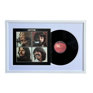 The Beatles - Let It Be, Framed Vinyl Record & Album Cover, Ready to Hang, Music Gift, Wall Art