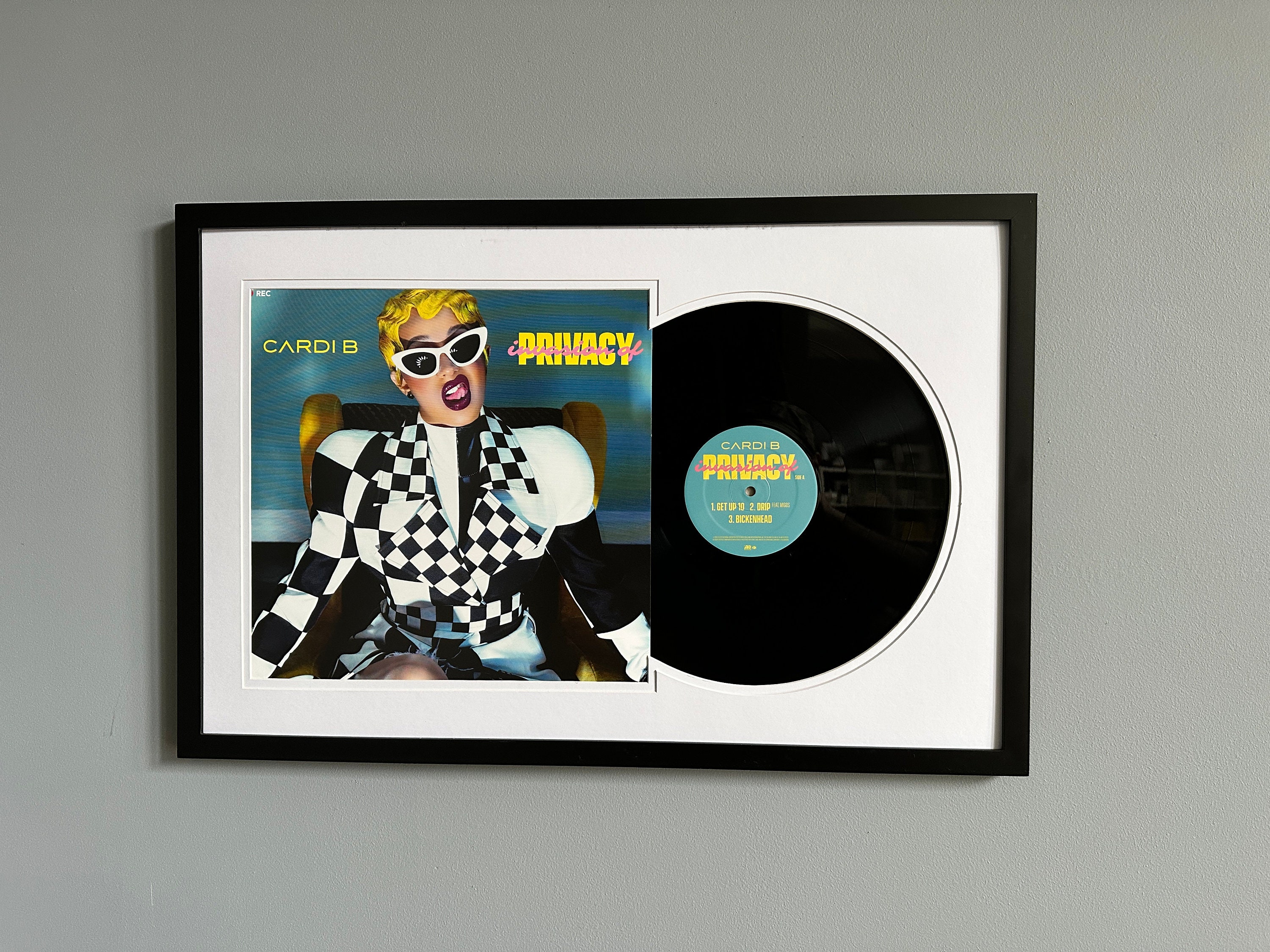 Cardi B - Invasion of Privacy, Framed Vinyl Record & Album Cover
