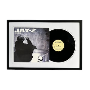 Jay-Z - The Blueprint, Framed Vinyl Record & Album Cover, Ready to Hang, Music Gift, Wall Art