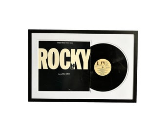 Rocky Soundtrack, Framed Vinyl Record & Album Cover, Ready to Hang, Music Gift, Wall Art