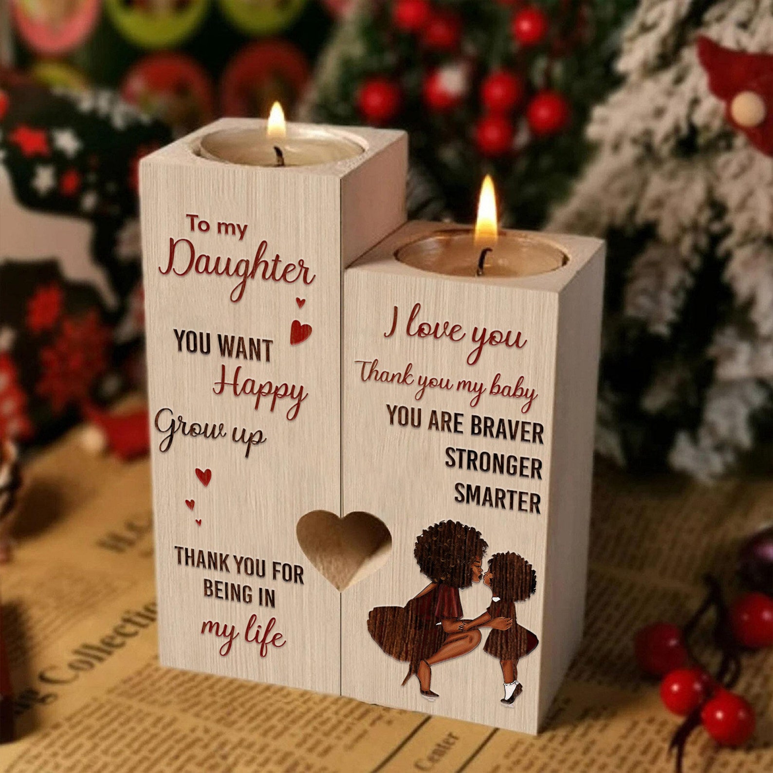 To My Daughter Candle Holder/ Family Candle Holder/ Gift For Etsy