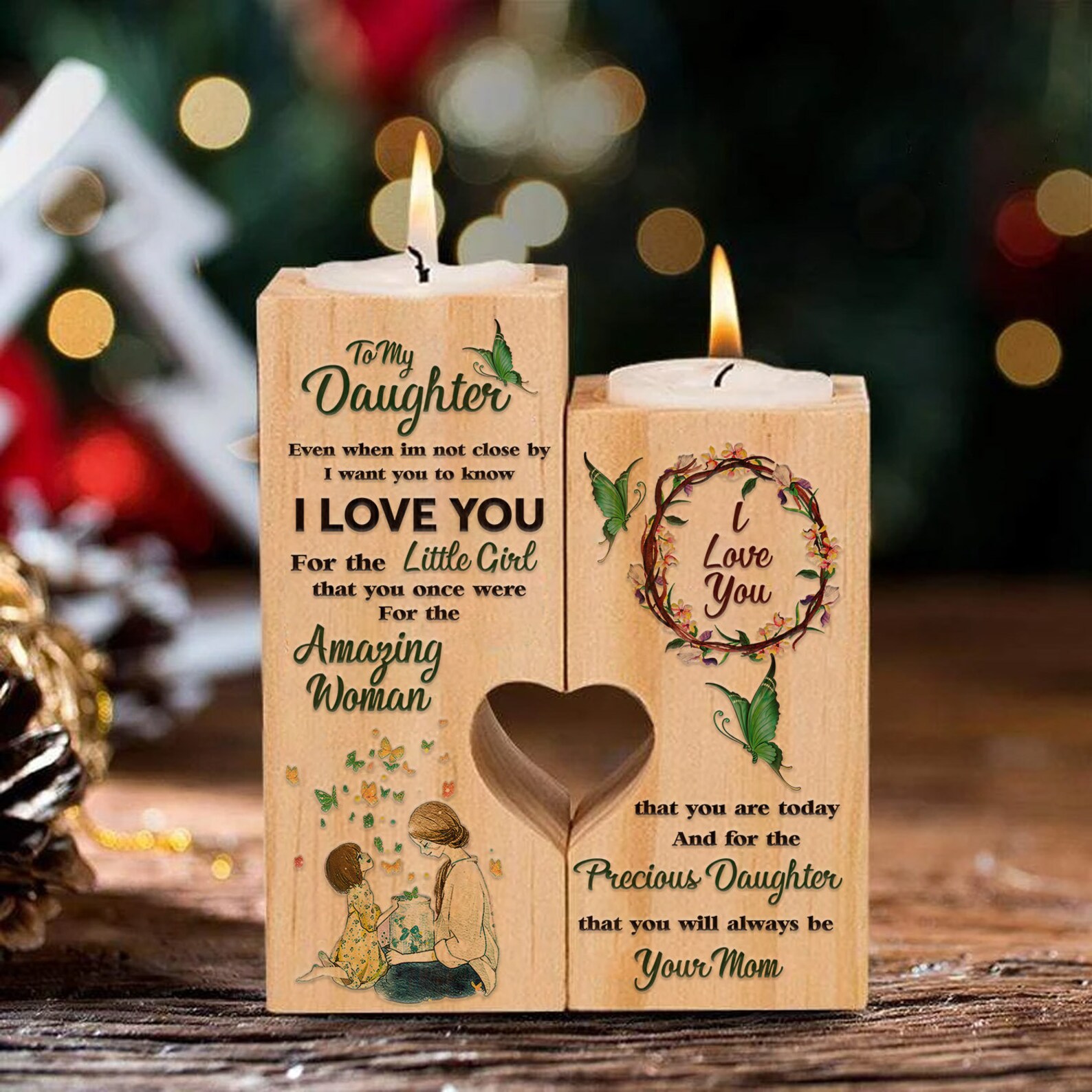 To My Daughter Candle Holder/ Family Candle Holder/ Daughter Etsy