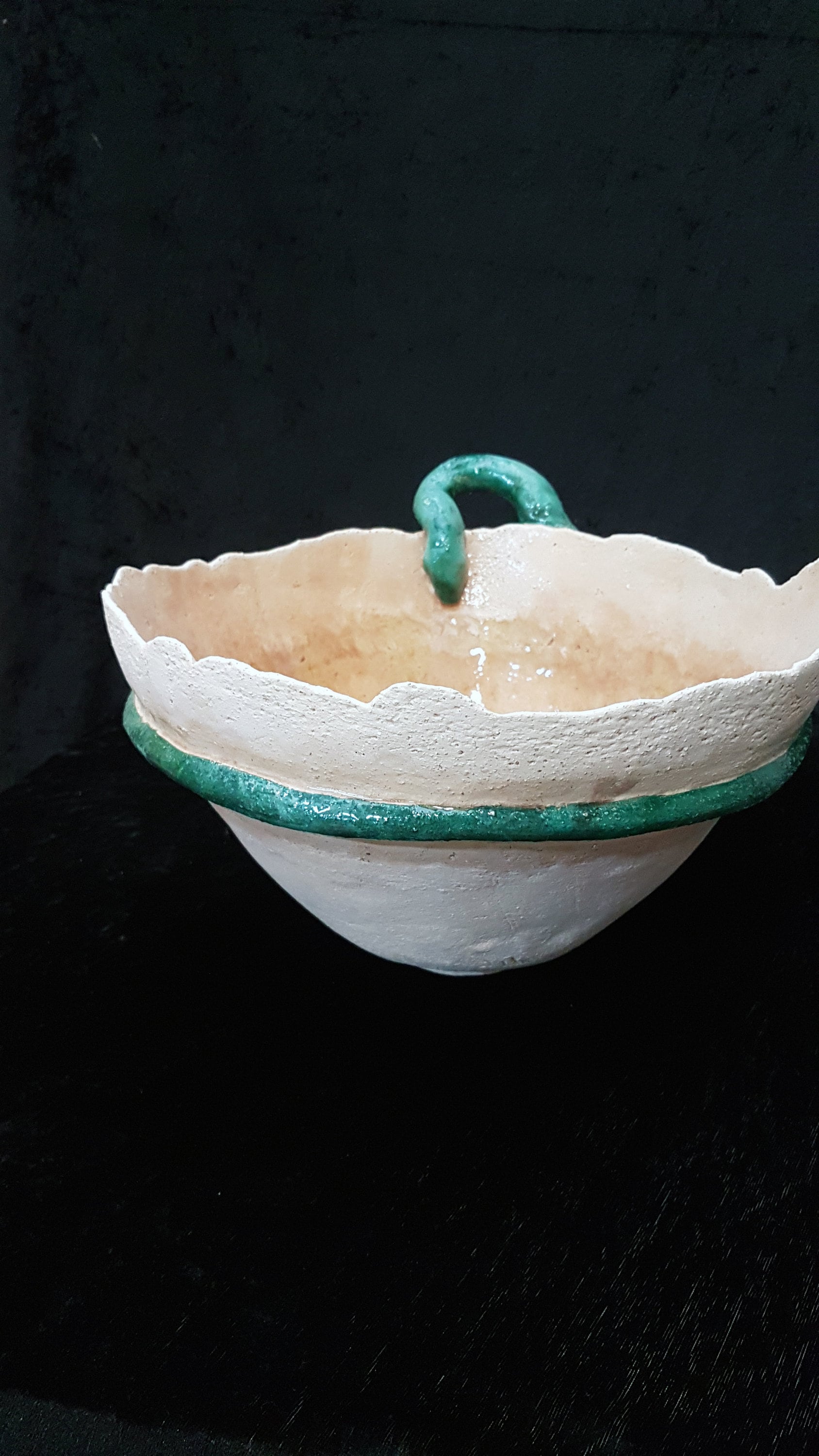 Pottery Jar With Snake Handle Vaso Con Manico a Serpentine Etsy