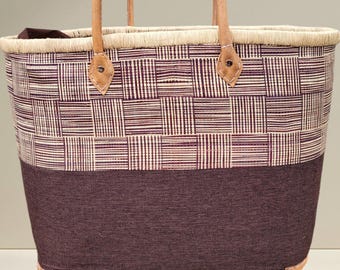 Handmade wicker tote bag – Chic raffia basket – Original gift for women – Natural summer bag