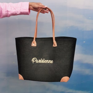 Sac personnalisé fait main, idée cadeau, panier brodé personnalisé fait main